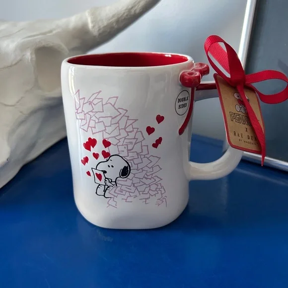 Rae Dunn Peanuts Snoopy Valentine’s Day Be Mine Double Sided Mug - Picture 3 of 8